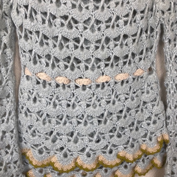 ✖️SOLD✖️•SLEEPING on SNOW• Alpaca Crochet  Sweater - Picture 6 of 8